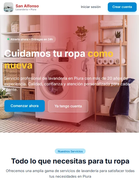 Proyecto: App Web Lavandería
