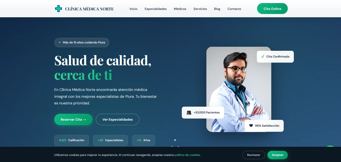 Proyecto: Página Web Empresarial para Clínica